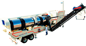 Counterflow asphalt plant
